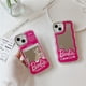 thumbnail image 2 of Funda Protectora De Espejo Parachoques De Barbie De Dibujos Animados Para iPhone 14 13 12 Pro Max 11 14promax, 2 of 4