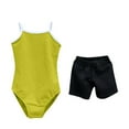 thumbnail image 3 of Bovxnpu 2-piece Gymnastics Leotards for Girls, Toddler Kids Dance Outfits, Summer Girls' Camisole Jumpsuit Children's Practice Clothes Body Shape 7-8 Years, 3 of 4