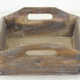 thumbnail image 7 of Kitchen Dinning Gift Deep Wooden Shabby Brown Tray With Side Handles, 7 of 7