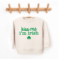 thumbnail image 3 of Bump and Beyond Designs Toddler Kiss Me I'm Irish St. Patrick's Day Sweatshirt (Natural 2T), 3 of 5