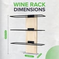 thumbnail image 3 of Clearance Sale - Wall Mounted Wine Rack for 3 Bottles, Metal Wine Storage Organizer, DIY Hanging Bottle Display, for Kitchen, Dining Room, Bar, Cellar, Wine Kitchen Storage, 3 of 4
