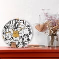 thumbnail image 2 of Cartoon Line Cats Round Wall Clock Battery Operated Silent Non-Ticking Bedroom Office Kitchen Home School Decor 10"(Gold), 2 of 10