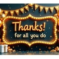 thumbnail image 4 of Colorful Balloon Thanks Banner Decorative Fireworks Gift Box Appreciation Celebration Banner for Employee Recognition Event Thank You Party Gratitude Occasion, 4 of 7