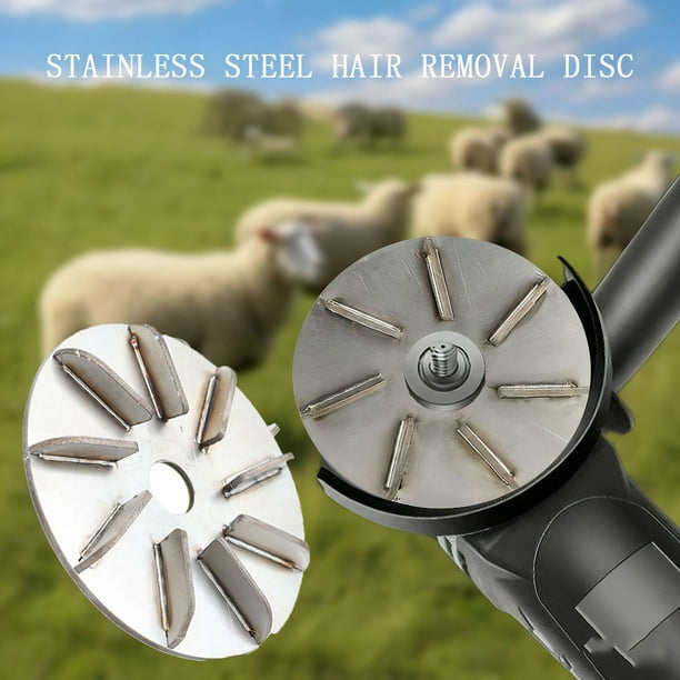 mfyjkho Disco De Acero Inoxidable Para Depilación De Cerdos | Cuchilla De Afeitar De 9,9 Cm Para Caras Y Patas De Cerdos | Diseño Ergonómico Para Ganado | Fácil De Limpiar Y Portátil | 1 Unidad