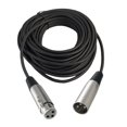 thumbnail image 1 of Cable de altavoz XLR a XLR balanceado, macho a hembra, cable de micrófono de 3 pines 33 pies, 1 of 6