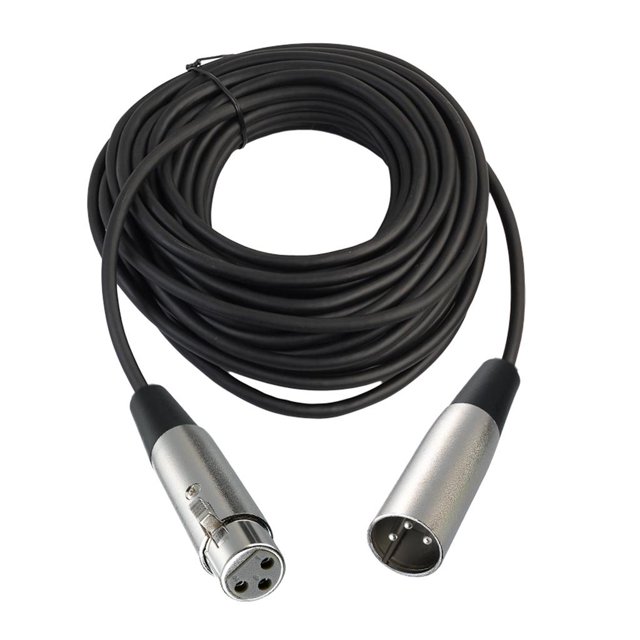 Cable de altavoz XLR a XLR balanceado, macho a hembra, cable de micrófono de 3 pines 33 pies