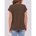 thumbnail image 3 of ANRABESS Womens Tops Summer Cap Sleeve Basic Tee Shirts 2026 Trendy Loose Fit Casual Dressy Business Work Tshirts Clothes Coffee Large, 3 of 10