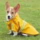 thumbnail image 3 of Chubasquero para perros con agujero para arnés, chaqueta impermeable con tira reflectante, chubasqueros para mascotas para perros pequeños y medianos (amarillo M) JM, 3 of 5