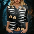 thumbnail image 2 of Towmus Women Blouses 3/4 Length Sleeve V Neck Shirts 2025 Halloween Fall Dresses for Women Tops Under $10, 2 of 5