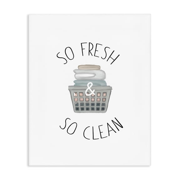 Stupell Industries Rustic Lodge So Fresh Laundry Basket Canvas Art, 16 x 20, by Elizabeth Medley