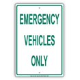 thumbnail image 1 of Emergency Vehicles Only Reserved Parking Spot Alert Caution Warning Notice Aluminum Metal Sign 8"x12" Plate, 1 of 1