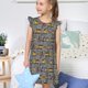 thumbnail image 4 of Balery Modern Excavator Camisón de princesa para niñas, pijama de algodón con mangas abullonadas, suave y bonito.-Large, 4 of 6