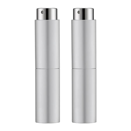 Owlyee 8ML Perfume Atomizer (2PCS), Cologne Sprayer, Mini Empty Travel Spray Bottle for Men and Women (Silver)