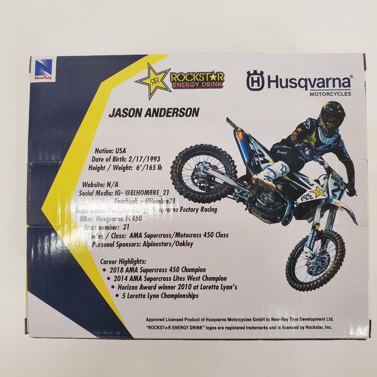 のの New-Ray FC450#16 Jason Anderson Rockstar Energy Drink 1/12 Diecast