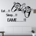 thumbnail image 1 of Adhesivos de pared Eat Sleep Game Cartoon Controller PVC 43 x 57 cm, 1 of 3