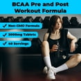 thumbnail image 4 of Nutra BCAA 3000mg Branched Chain Amino Acids Supplements - 2:1:1 L-Leucine, L-Isoleucine and L-Valine - Pre & Post Workout Performance, Non-GMO, Vegan - 120 Tablets, 4 of 7