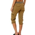 thumbnail image 3 of Sexy Dance Summer Cargo Capris Pants For Women Hight Waist Beach Loose Pants Holiday Drawstring Cropped Pants Loungewear Size S-3XL, 3 of 5