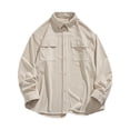 thumbnail image 1 of Snorda Chemise Blouse Homme Décontractée Mode Col Rabattu à Boutons Manches Longues, 1 of 3