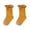 Yellow, variant on HNMKIU Childrens Lace Solid Color Double Needle Crew Socks for Daily Casual School Outdoor Wear Pink,1-3 Years