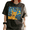 Black-1, variant on Cotton Starry Night Cat UFO Graphic Soft Tee T-shirt Van Gogh Style Funny Alien Cat Round Neck Black S-2XL Plus Size