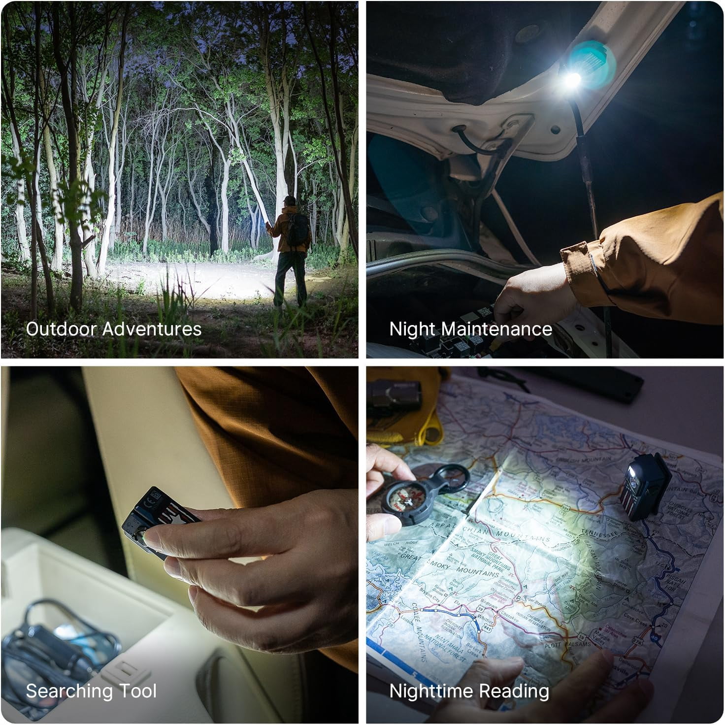 OLIGHT Oclip Ultra EDC Flashlight Clip-on Light, 530 LMS Rechargeable with Type-C Charging, Combines Floodlight, Spotlight and UV, Triple Magenetic Lights for Inspection and Work (Stars & Stripes Ed）
