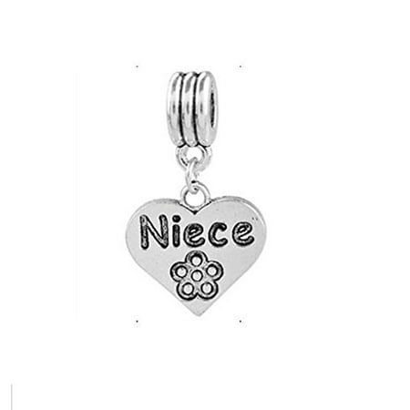 Heart Dangle Phone Charm - Buckets of Beads Niece Heart Dangle Charm Fits Most Major Charm Bracelets For Women Girls