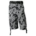 thumbnail image 3 of Ma Croix Mens Paisley Cargo Shorts Heavyweight Big and Tall Multi Pocket Outdoor Twill Shorts with Belt, 3 of 5