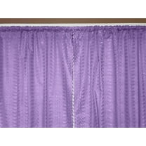 Cotton Eyelet Window Curtains Scalloped Sides (2 Piece Set) 42" Wide Panels Lavender