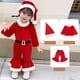 thumbnail image 3 of Disfraz de Papá Noel para niños y niñas, traje de Cosplay de elfo verde, carnaval, fiesta, Festival, Navidad, Año Nuevo, conjunto de ropa elegante, 3 of 7