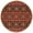 Red/Chocolate, variant on SAFAVIEH Veranda Moriah Geometric Indoor/Outdoor Area Rug, Red/Chocolate, 6'7" x 6'7" Round