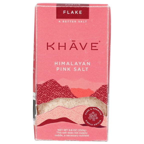 Khave Himalayan Pink Salt Flakes 8.8 oz (Pack of 6)