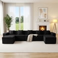 thumbnail image 4 of SOULART 162.38" boneless sectional couch,U shaped modular sectional sofa, cloud couches for living room, No Assembly Required, Black, 4 of 15
