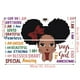 thumbnail image 5 of Pegatinas de pared de niña negra, pegatinas de pared de colores con advertencias en inglés, pegatinas, 5 of 5