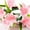 Pink, variant on TETOU 4Pcs Pink Lily Artificial Flowers No Fade Plastic Plants for Garden Bedroom Indoor Outdoor Decorations