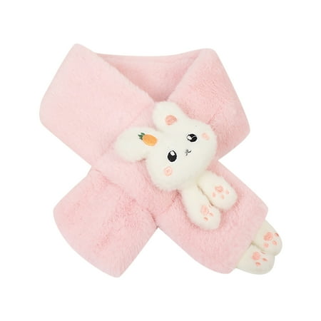 

2022 Children S Scarf Autumn And Winter Plush Parent Child Rabbit Cartoon Imitation Rabbit Baby Scarf