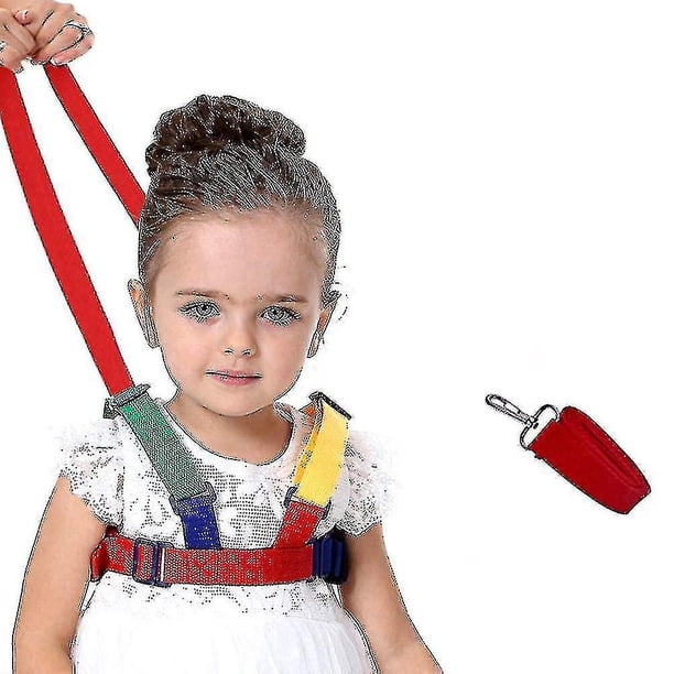 Correa de seguridad antipérdida, 2 en 1 Arnés de seguridad para caminar para bebés Correa para niños Cinturón de mano para caminar (azul)