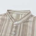 thumbnail image 4 of VgaVtl Collared Shirts for Men Button up Summer Short Sleeve Striped Holiday Mens Clothes Leisure Beach Turtleneck, 4 of 7