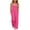 Hot Pink, variant on Teen Girls Summer Long Jumpsuit Solid Design Straight Wide Leg Side Pockets Casual Wear for 5-15T