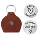 thumbnail image 1 of Stainless Steel Pocket Hug Tokens Holder Keychain Sturdy Leather Keyring Adornment for Motivation and Encouragement, 1 of 4