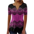 thumbnail image 1 of Birdeem T-Shirt Mode Décontracté Imprimé Col Rond Manches Courtes Ample Blouse Chandail, 1 of 5