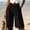 *Black, variant on Women’s High Waisted Pleated Dress Bermuda Shorts,Casual Summer Shorts with Pockets White,Women's Plus XXL