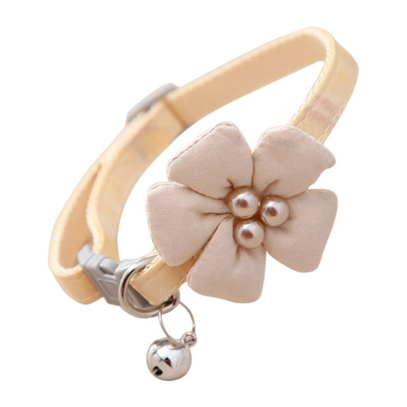Flower Girl Dog Collar for Female Dogs Floral Decorations Pet Collars with Safety Breakaway Buckle Metal
