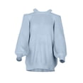thumbnail image 4 of STETMN Plus Size Sweater for Women Off Shoulder Crew Neck Tops Casual Lantern Sleeve Shirts, 4 of 6