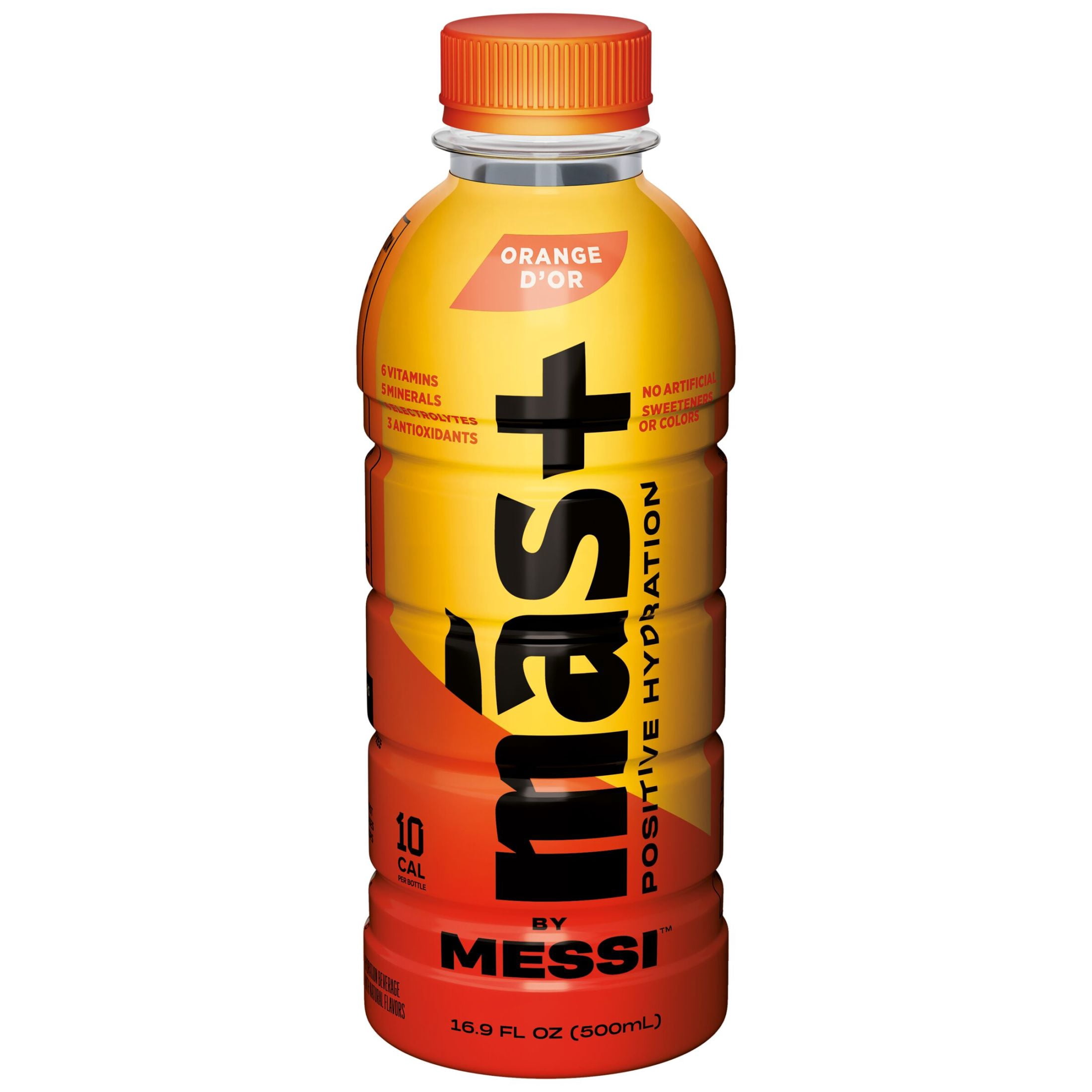 Mas+ by Messi Hydration Sports Drink Orange d'Or, 16.9 fl oz Bottle