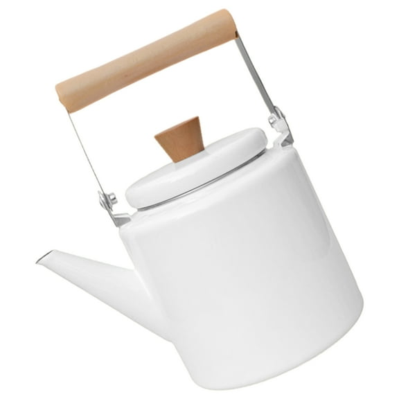 SOPOTUTU Enameled Tea Kettle White for Heating Tea Coffee and Mulled Wine