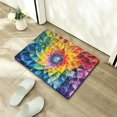 thumbnail image 5 of Autua Eco-Friendly Flower Rainbow Sacred Geometry Bath Rug 24x16in, 5 of 5