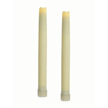 Flameless Taper Candle, Ivory - Set of 2