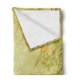 thumbnail image 2 of Bamboo Print Soft Flannel Fleece Blanket, Silhouettes of Birds on the Branch and Bamboo Stems Twig Retro Inspired Wild Life, Cozy Plush for Indoor and Outdoor Use, 50" x 60", Green, by Ambesonne, 2 of 5