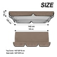 thumbnail image 3 of CHELIASD Porch Swing Canopy Swing Canopy, Replacement Swing Cover, Sun Shade Awning Cover, for Outdoor Garden Patio Porch Yard, 1× Swing top (142×120×18cm) + 1× Seat cover (150×150×10cm), 3 of 9