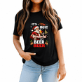 thumbnail image 2 of Funny Christmas Santa Claus Drinking Beer Wonderful Time T-Shirt for Adults Men and Women, 2 of 4